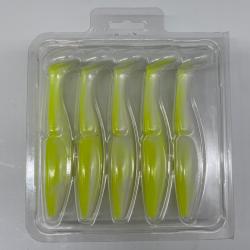 Leurre souple sawamura one up Shad 5" jaune/blanc