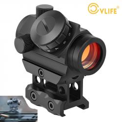 Lunette de visée MidTen 1x25mm 2MOA, vue à point rouge, étanche, antichoc