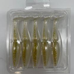 Leurre souple sawamura one up Shad 5" blanc/or