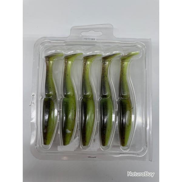 Leurre souple sawamura one up Shad 5" vert/marron