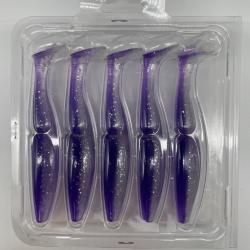Leurre souple sawamura one up Shad 5" violet/argent