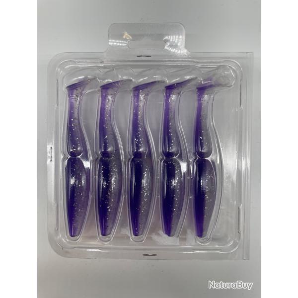 Leurre souple sawamura one up Shad 5" violet/argent