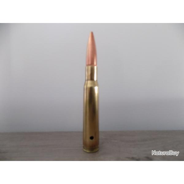Cartouche calibre 12.7mm neutralise par perage.