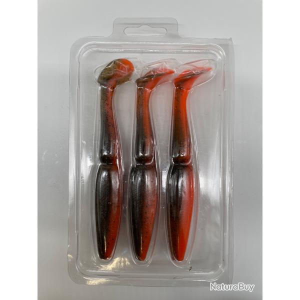 Leurre souple sawamura one up Shad 7" marron/orange