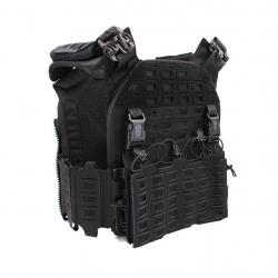 Gilet tactique porte-plaques Drake MK4 Noir- Corso Tactical