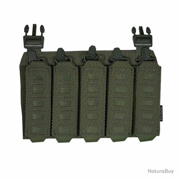 PORTE CHARGEUR FRONTAL 9MM MP5/MP7 MOLLE LASER CUT RANGER GREEN