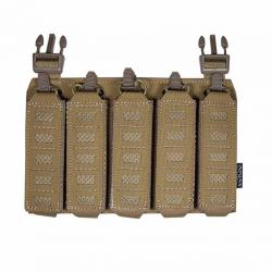 PORTE CHARGEUR FRONTAL 9MM MP5/MP7 MOLLE LASER CUT NOIR