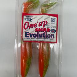 Leurre souple sawamura one up Shad 10" Pike LTD orange/vert