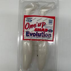 Leurre souple sawamura one up Shad 10" Pike LTD blanc
