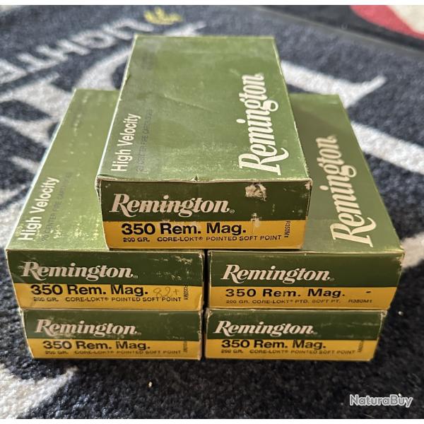 350 Remington magnum LOT 5 boites