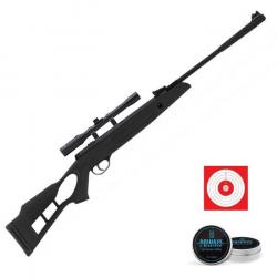 Wahoo ! Carabine à plomb Hatsan Striker Edge synthétique noir - Cal. 4.5 mm / Pack First