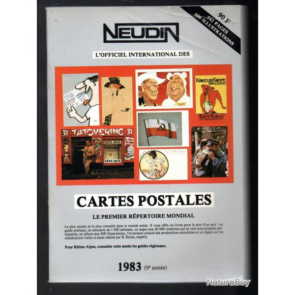 catalogue neudin l'officiel international de la carte postale 1983