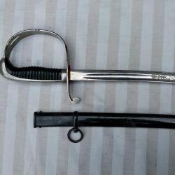Sabre pour artilleur Bavarois modèle 1855 WW1 lame gravée