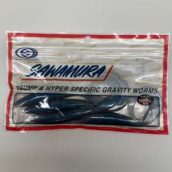 Leurre souple sawamura one up curly 5" bleu