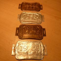 lot de 4 plaques/taxe à vélo