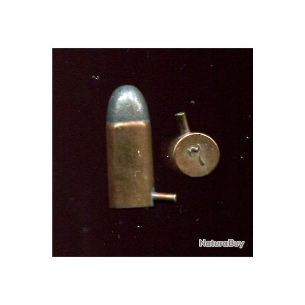 7 mm  broche  balle - marquage en relief au centre du culot : 7 - tui cuivre