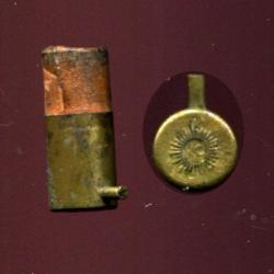 9 mm à broche à grenaille - marquage en relief : KC dans un soleil - étui lmaiton conteneur carton