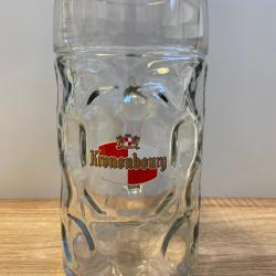 Collector Grande Chope à Bière Alvéolée Stölzle Austria Estampillée KRONENBOURG
