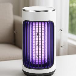 Lampe Anti-Moustique Électrique USB 360° Sans Produits Chimiques Rechargeable UV Tueurs D'insectes