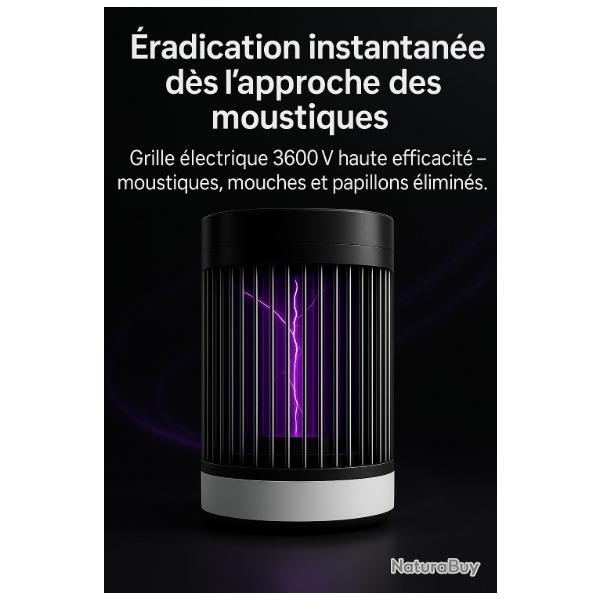 Lampe Anti-Moustique Portable lectrique USB 360 Sans Produits Chimiques Rechargeable UV