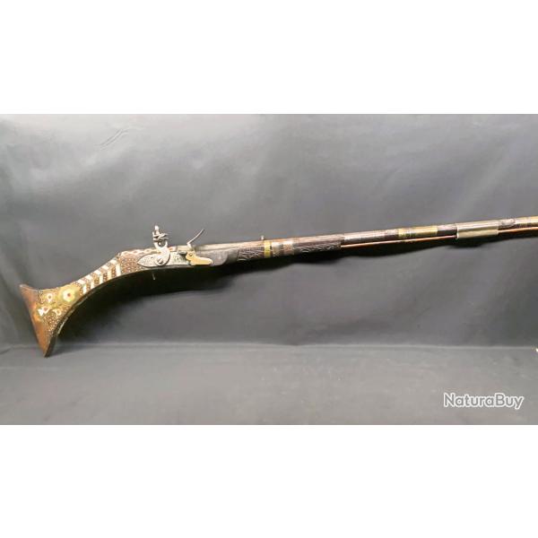 TOP FUSIL A SILEX MOUKHALA, XIX SIECLE, MAGHREB, ALGERIE, MAROC, JEZAIL, TUFEK