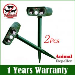 Repulsif Solaire Sonore + LED pour Oiseaux & Animaux, Modele: C