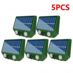 Repulsif Solaire Sonore + LED pour Oiseaux & Animaux, Modele: H