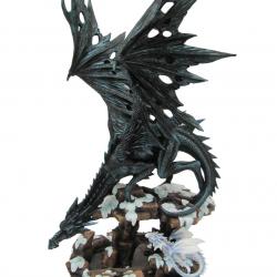 Dragon Heilyn avec dragon bébé  de 48 cm