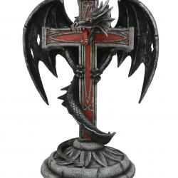 Dragon Ispar avec croix templière  de 45 cm