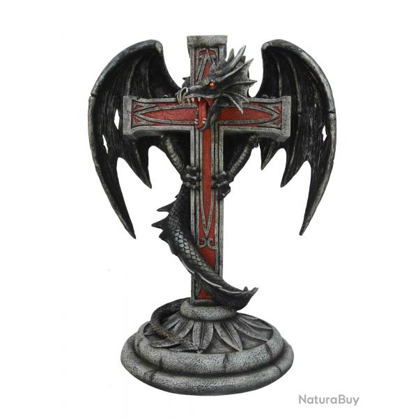 Dragon Ispar avec croix templire  de 45 cm