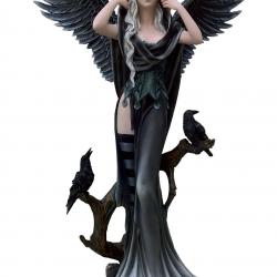 Grande Fée Ange Gothique avec Corbeaux  de 62.5 cm