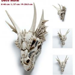 Crane Géant Tête de Dragon Mural de  46 cm