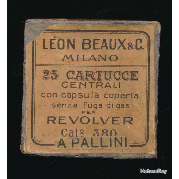 (5933)  UNE BOTE FERME DE 25 CARTOUCHES .380 BULL DOG A GRENAILLE ITALIE
