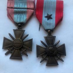 2 Croix de guerre des THEATRES DES OPERATIONS EXTERIEURS