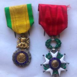 2 Medailles CHEVALIER DE LA LEGION D'HONNEUR