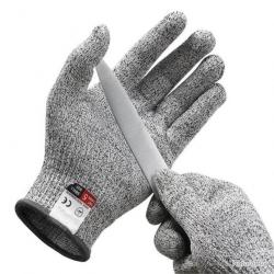 GANTS ANTI-COUPURES NIVEAU 5 - NORME DE PROTECTION EN388 - TAILLE M - LIVRAISON GRATUITE