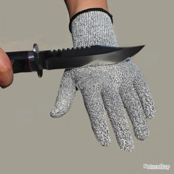 GANTS ANTI-COUPURES NIVEAU 5 - NORME DE PROTECTION EN388 - TAILLE M - LIVRAISON GRATUITE