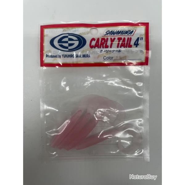Leurre souple sawamura Carly tail 4" rose