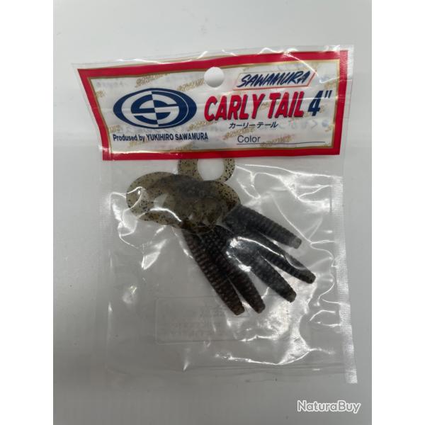 Leurre souple sawamura Carly tail 4" marron
