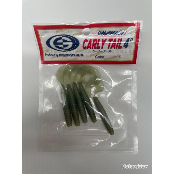 Leurre souple sawamura Carly tail 4" vert