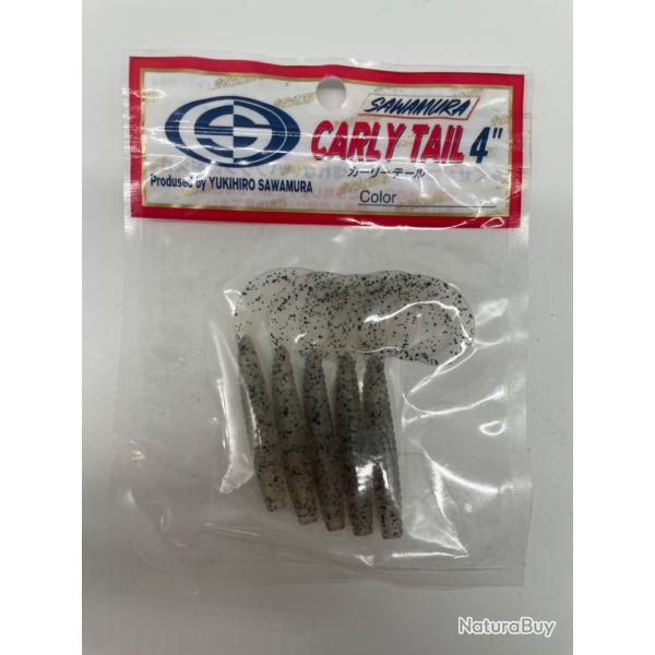 Leurre souple sawamura Carly tail 4" gris