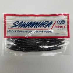 Leurre souple worm carnassier sawamura ridge 4" 10cm 1,8g noir