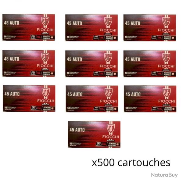 Munitions FIOCCHI cal.45acp fmj 230gr par 500