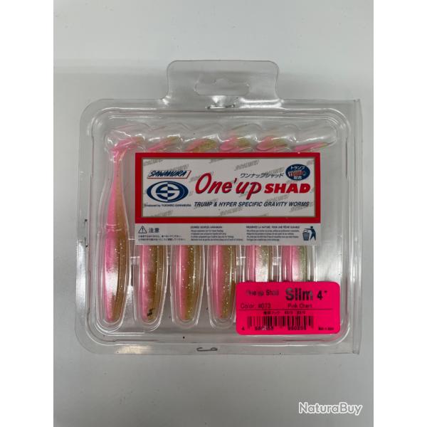Leurre souple sawamura one up slim 4" pink chart
