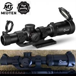 Lunette de visée MidTen 1-6x24 LPVO EagleFeather avec réticule d'éclairage LIVRAISON GRATUITE