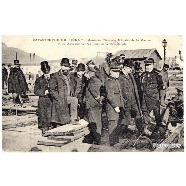 CPA - Mr THOMSON ET LES AMIRAUX SUR LIEUX DE LA CATASTROPHE DU CUIRASSE INA N1376