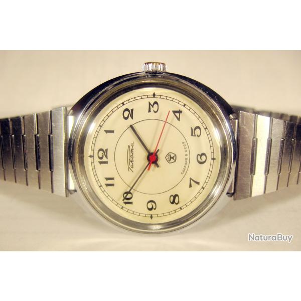 Vintage Big = Raketa = 2609.HA Montre-bracelet classique sovitique pour homme 19 rubis annes 1970