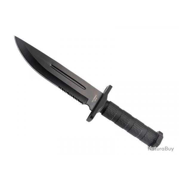 POIGNARD HERBERTZ NOIR 18CM INOX lame noire semi-dente 18 cm acier 420