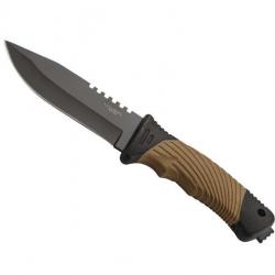 Couteau HERBERTZ ABS/GOMME BICOLORE 11,5CM INOX + ETUI