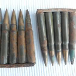 lot de 2 clips de 5 cartouches Mauser
